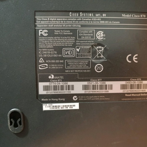 Cisco 800 router used desktop with 4-port Ethernet switch