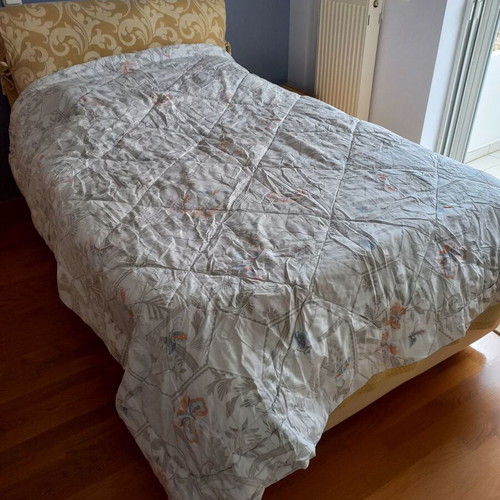 Double quilt winter like new with butterfly pattern