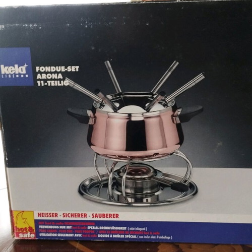 Kela Callin fondue set like new stainless steel