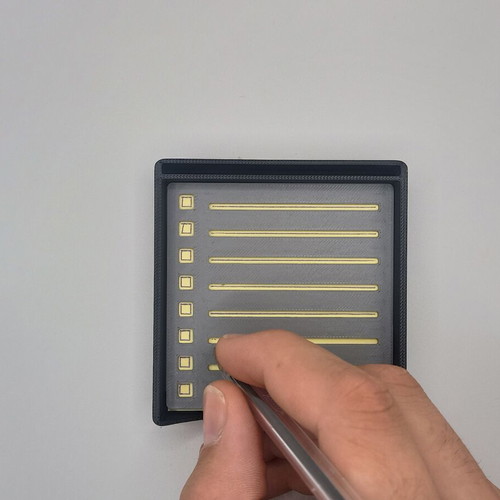 Post-it holder with stencil made to order