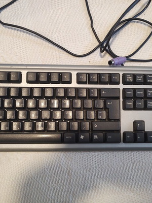 Samsung Electro-Mechanics SWT1000 vintage keyboard used, PS/2, bilingual layout