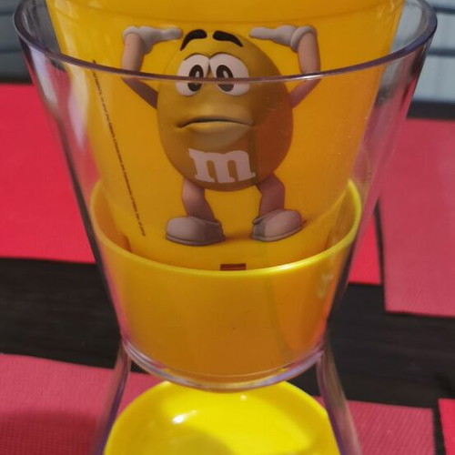 M&M's Candy Dispenser Yellow collectible, like new