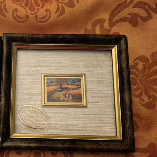 Chromolithograph frames used with 23 Kt gold leaf, set of 2