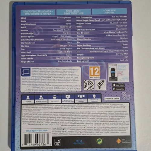 SingStar Celebration PS4 game used