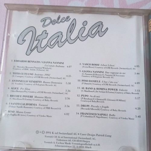 Dolce Italia collectible CD like new with romantic songs