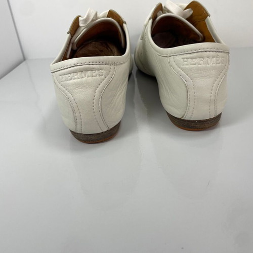 Hermes Perforated H Sneaker used, size 37.5, cream