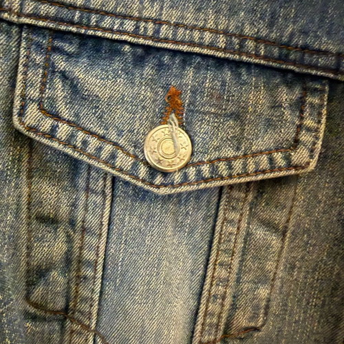 Denim jacket teen used, size 152, blue