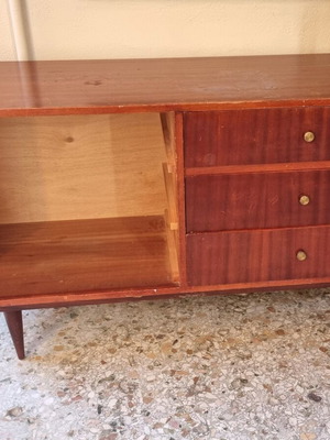 Vintage wooden furniture with drawers