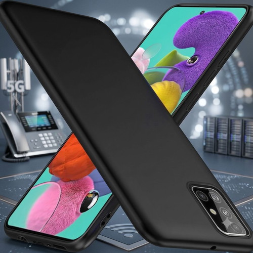 Matt Back Cover Silicone Case 1.2mm Black for Galaxy A51