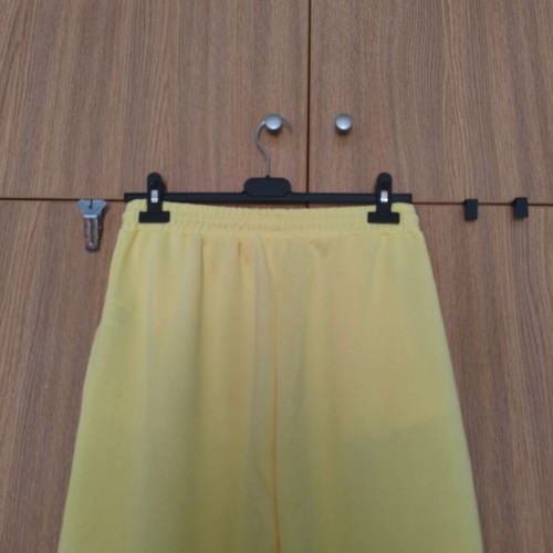 Shein Wide Leg Pants Medium lemon embroidery like new