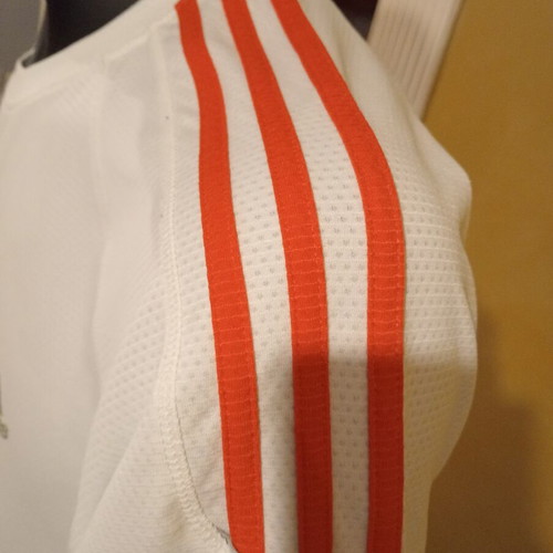 Adidas Clima Lite Athletic Tennis Jersey Shirt White Orange XL new