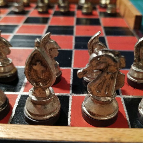 Pampers Chess Set 1981 used, collectible metal pieces