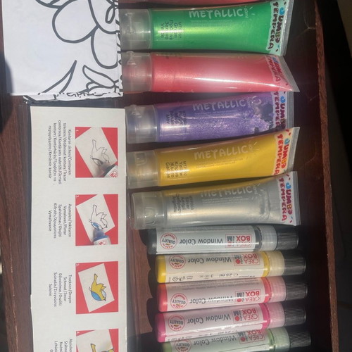 Jumbo craft set with metallic tempera and Marabu paints new