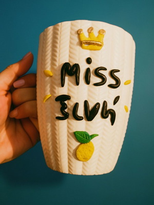 Mug made of polymer clay new