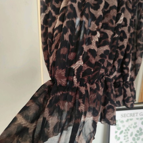 See Through Shirt Blouse new, black and brown