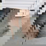  ψηλά μποτάκια γόβες γκρι- μπεζ με φιαπα και λεπτό τακούνι