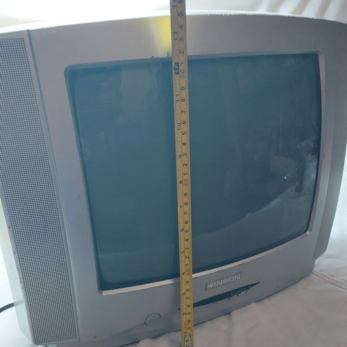 Winson CRT TV MT61 TLX Silver 14" like new with remote for retro gaming