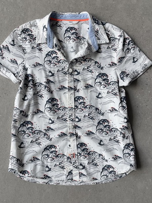 Marks & Spencer Boys' Short-Sleeve Shirt like new, size 128 cm, cotton