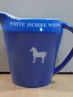 White Horse Scotch Whisky old promotional ceramic jug used