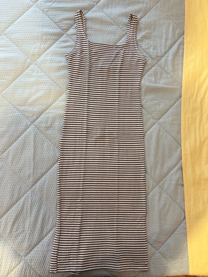 Striped dress Bershka like new, size XS, white