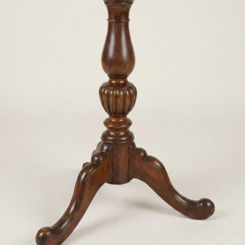 Classic oval coffee table used, solid walnut wood