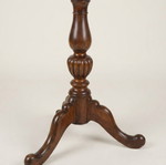 Classic oval coffee table used, solid walnut wood