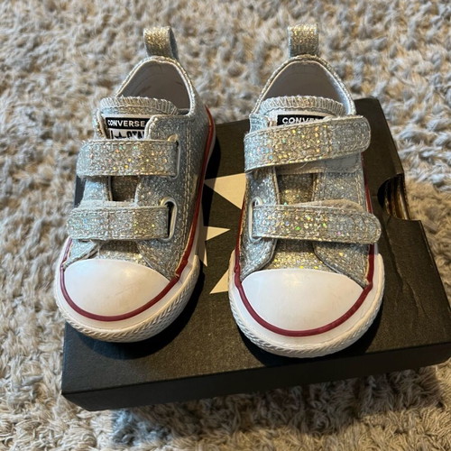 Converse All Star baby shoes new glitter size 20