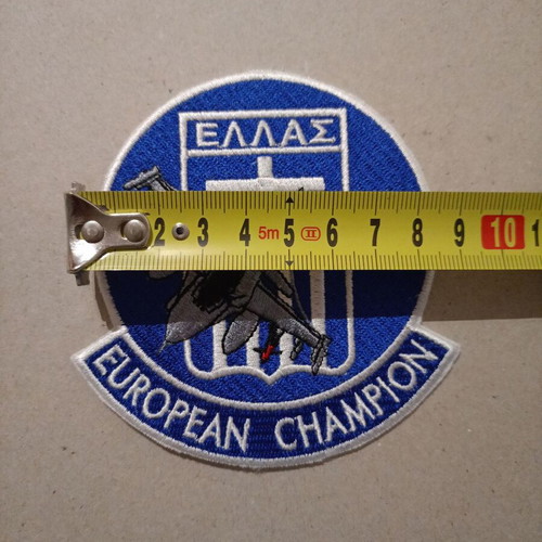 European Champion Greece Aviation Patch new with Greek flag and F16