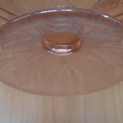 Bowl Sunkist pink glass collectible, used
