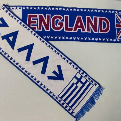 Woven scarf Greece-England 2024 new, OAKA