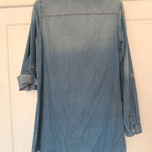 Stradivarius denim dress like new, blue turquoise, size S