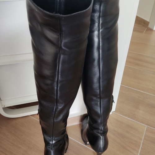 Over the knee boots handmade used, Jimmy Shoes, black