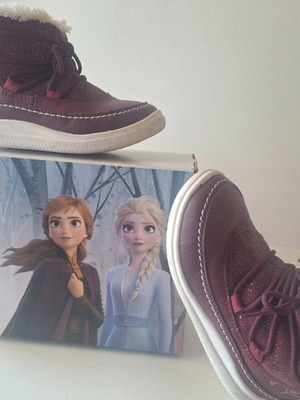 Clarks Disney Frozen II boots size 25 like new, burgundy