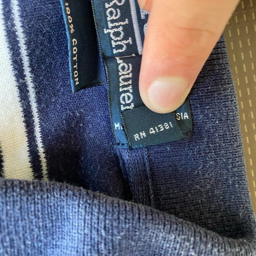 Polo Ralph Lauren navy blue striped size Small like new