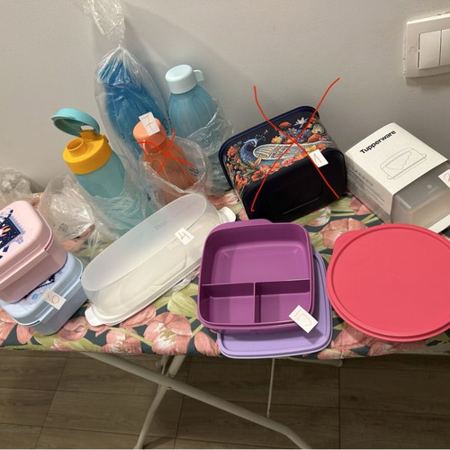 Tupperware set new with various containers and eco bottles