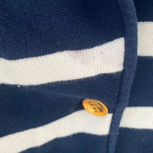 Ralph Lauren knit blazer navy and white
