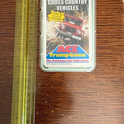 Cross Country Vehicles card game used, collectible set of 32