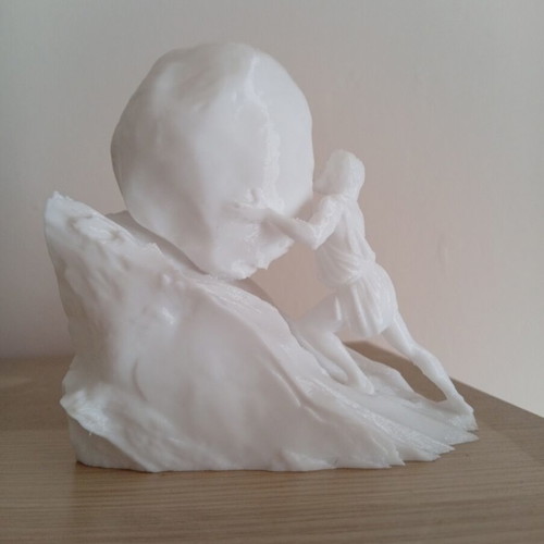 Sisyphus statue 3D print, modern decorative sculpture