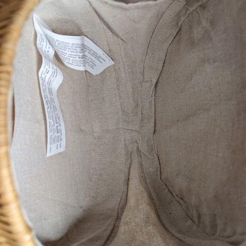 Zara round natural rattan crossbody bag with leather clasp
