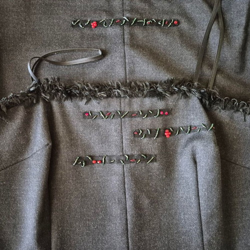 Stenia dress dark gray in Cool Wool, like new, fitted size 46