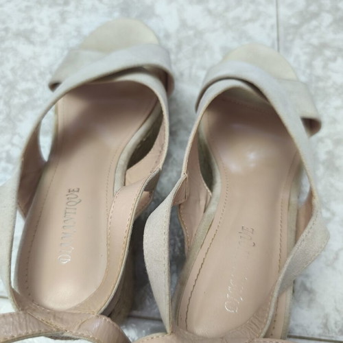 Espadrille suede beige platform sandals size 39 like new
