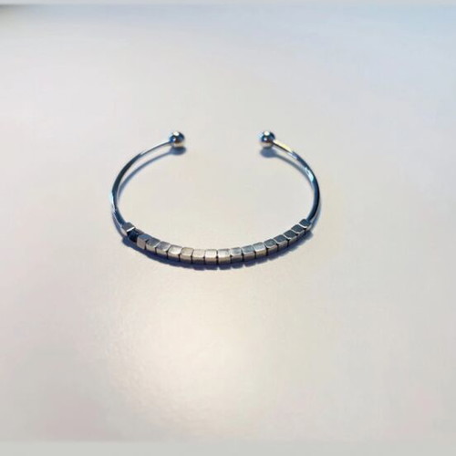 Steel bracelet used, silver color