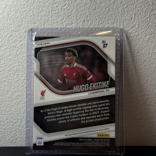 Hugo Ekitike Pink Mosaic Panini Prizm 2025/26 Card new