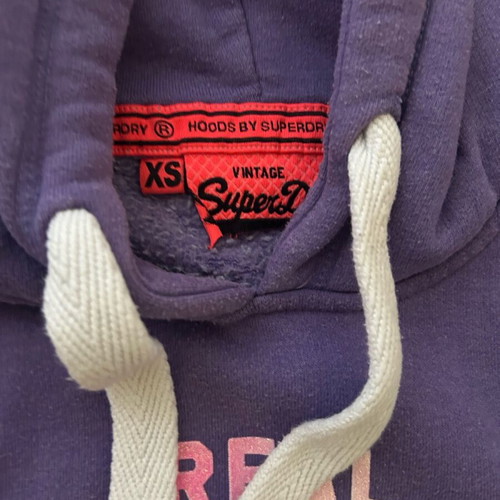 Superdry hoodie like new, purple, size XS