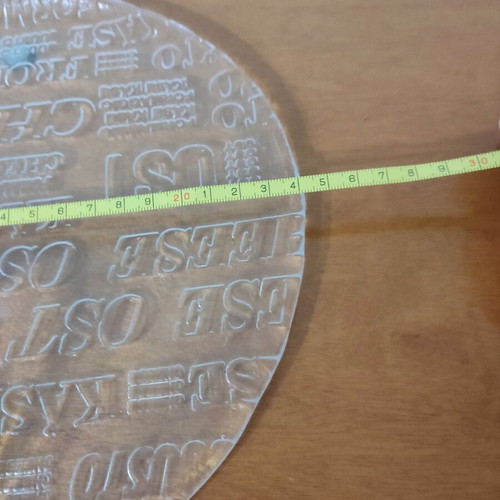 Cheese serving platter like new with ergonomic glass handle