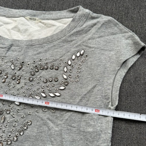 Guess women's tank top like new, size XS, gray with stones