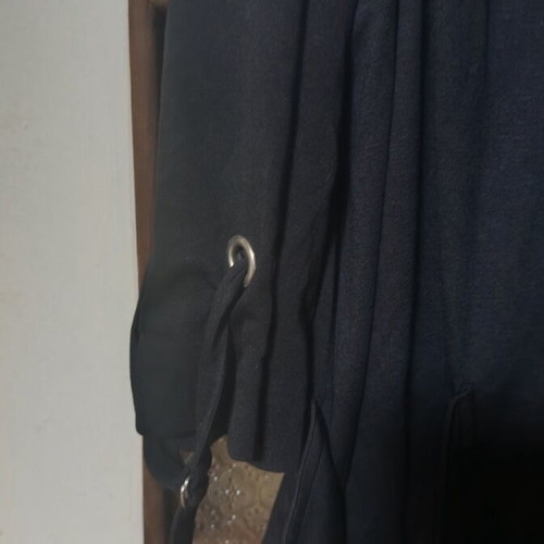 Women's thin coat with short sleeves like new, black, XL