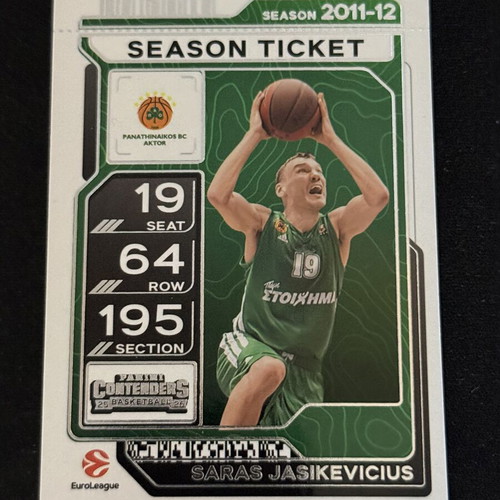 Panini Euroleague Contenders 2025-26 Saras Jasikevicius card Panathinaikos