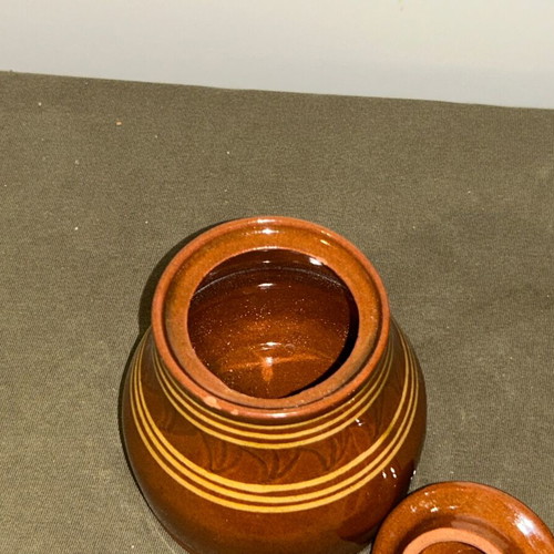 Vintage Bulgarian Ceramic Tea Set Troyan Pottery, 10 pieces, like new