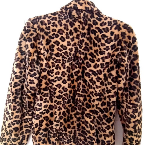 Leopard velvet jacket size S like new